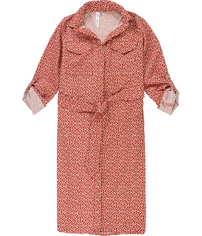Abstract Shirt Dress