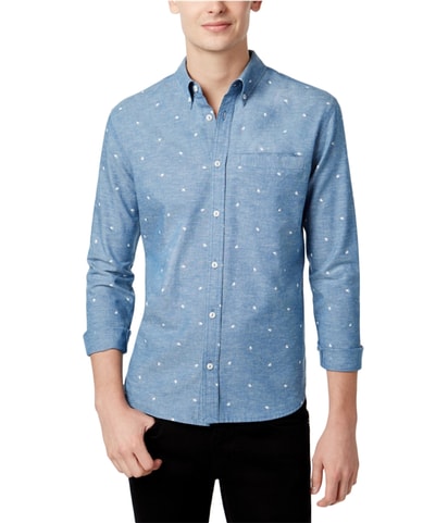 Printed Pocket Button Up Shirt