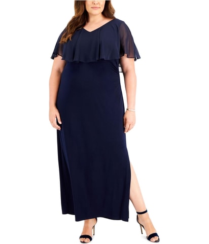 Solid Ruffled Maxi Dress
