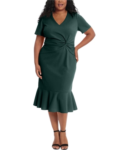 Twist Front Scuba Dress