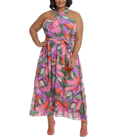 Floral Halter Maxi Dress