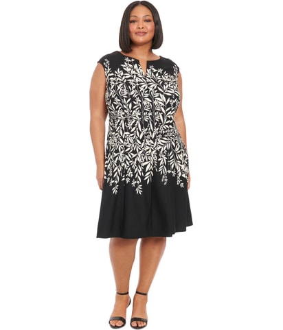 Printed Fit & Flare Dress