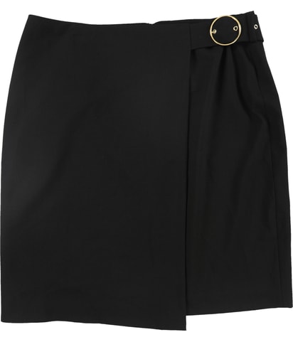 Faux Belt Front A-line Skirt