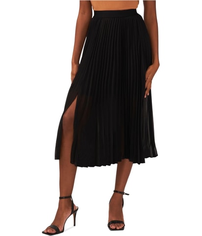 Pleated A-line Skirt