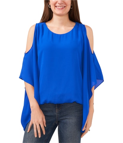 Cape Sleeve Cold Shoulder Blouse