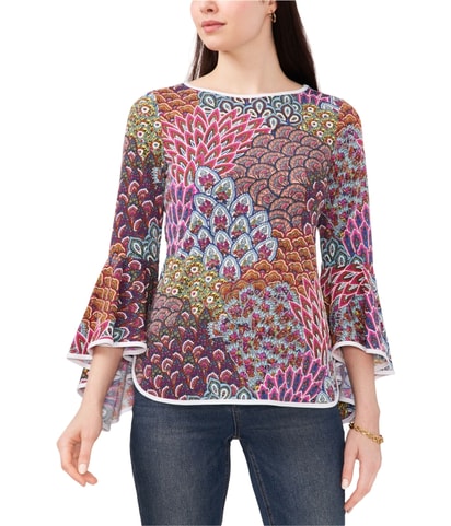 Bell Sleeve Knit Blouse