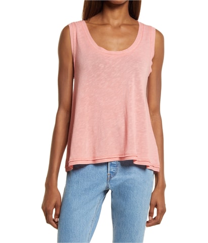 Raw Edge Burnout Tank Top