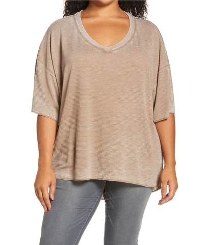 Textured Thermal Tunic Blouse