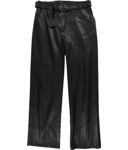 Vegan Leather Straight Leg Dress Pants