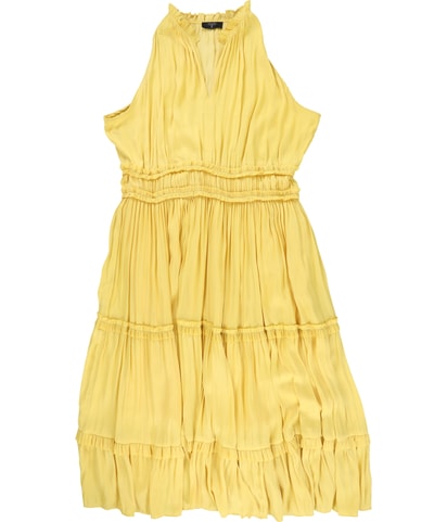 Ruffled Tiered Midi A-line Dress