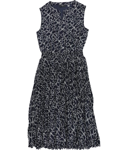 Printed Pleated Dress