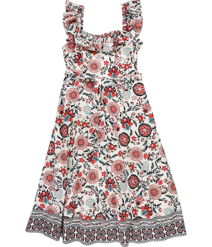 Printed A-line Dress