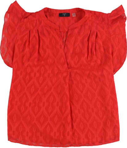 Flutter-Sleeve Peasant Blouse