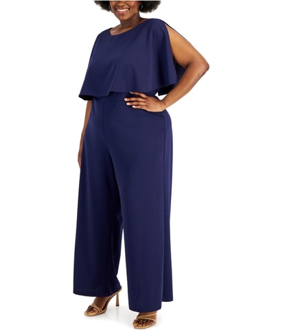 Capelet Wide Leg Jumpsuit