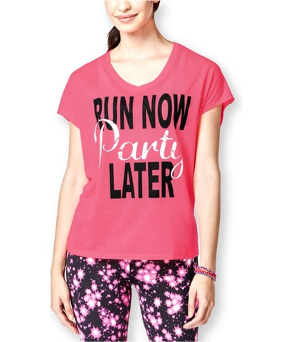 Material Girl Mesh-Back Running Graphic T-Shirt