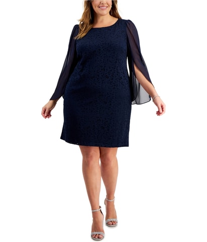Cape Sleeve Sheath Dress