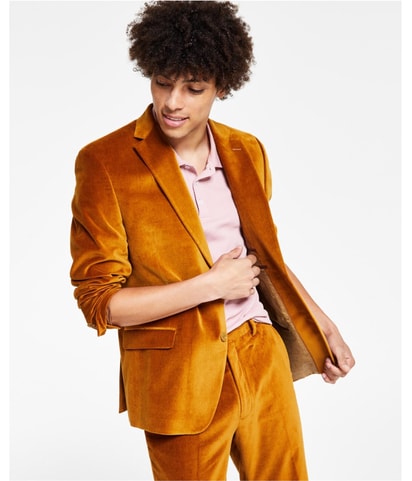 Solid Velvet Two Button Blazer Jacket