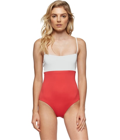 Scarlett Color Block One Piece Bandeau Swimsuit