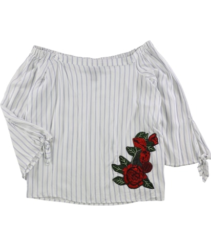 Rose Patch Off the Shoulder Blouse