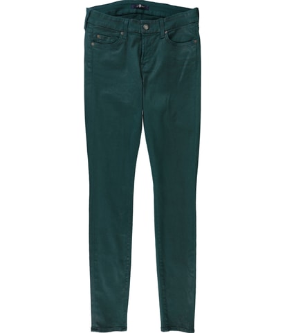 Coated Tapered Skinny Jeans