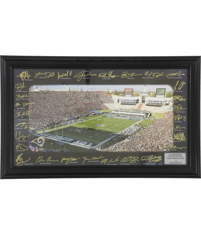 LA Rams Signatures Framed Photo Souvenir