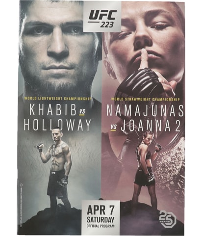 223 Khabib vs Holloway Official Program