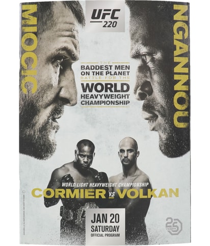 220 Miocic vs Ngannou Official Program