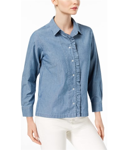 Zibello Ruffle Button Up Shirt