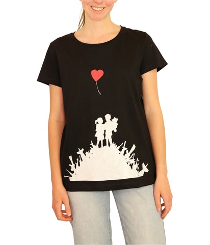 Red Heart Balloon Graphic T-Shirt
