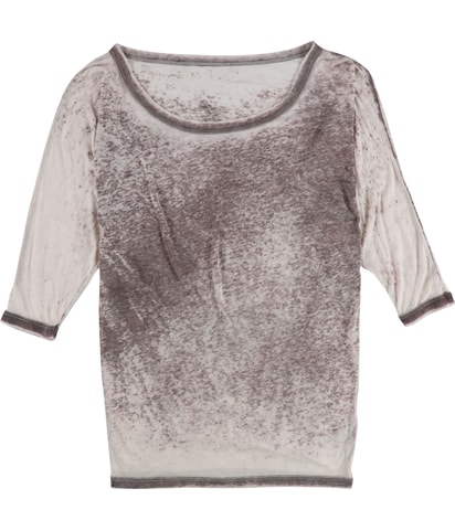 Two Tone Batwing Sleeve Basic T-Shirt