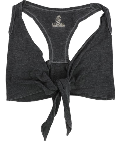 Distressed Racerback Wrap Blouse