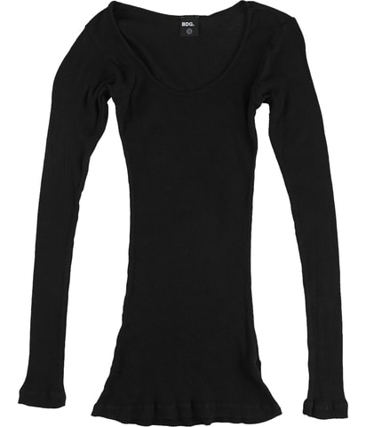 Solid Ribbed Basic T-Shirt