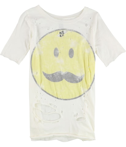 Mustache Smiley Face Graphic T-Shirt