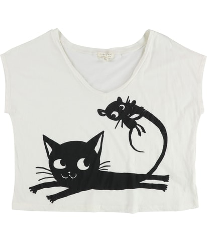 I LOVE H81 Cat And Mouse Graphic T-Shirt