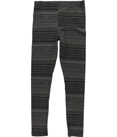 Two Tone Printed Tapered Leggings Casual Pants