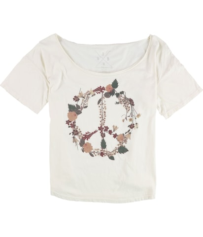 Floral Peace Sign Graphic T-Shirt