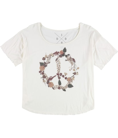 Floral Peace Sign Graphic T-Shirt
