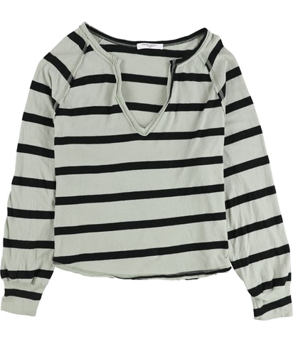 Relaxed Stripes V-Neck Graphic T-Shirt
