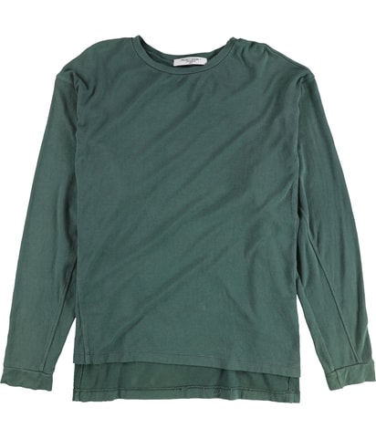 Side Panel Long Sleeve Basic T-Shirt