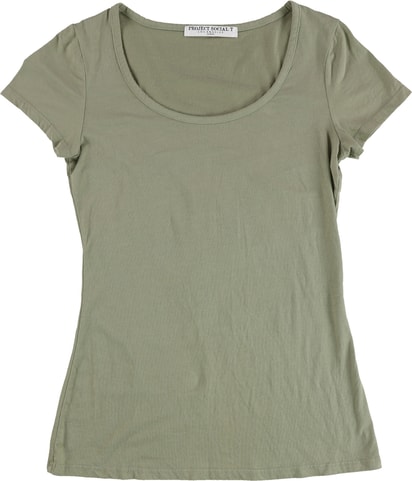 Solid Scoop Basic T-Shirt