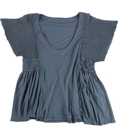 Mesh Sleeve Scoop Neck Embellished T-Shirt