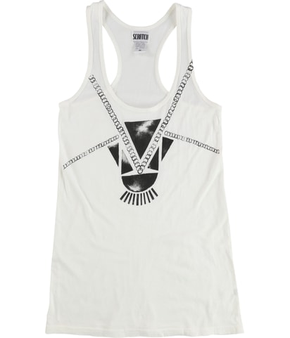 Chain Necklace Graphic Racerback Tank Top