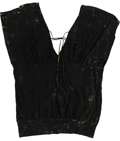 Marble Tie Front Baby Doll Blouse