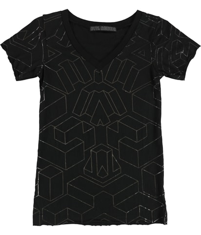 Metallic 3D Shapes Graphic T-Shirt