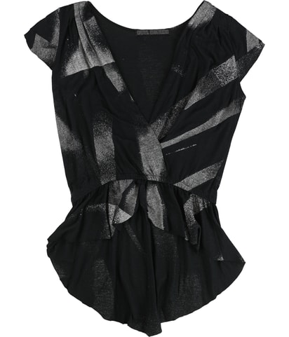 Glitter Pattern Peplum Blouse
