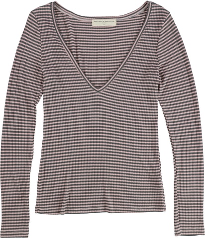 Striped Long Sleeve Graphic T-Shirt