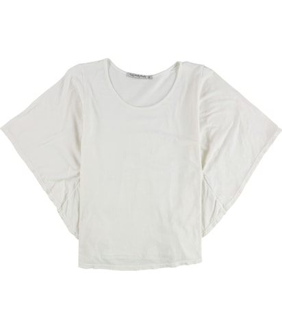 Solid Batwing Sleeve Shell Blouse