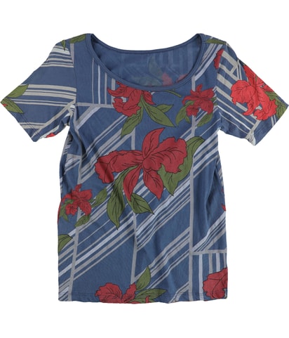 Stripes Flowers Graphic T-Shirt