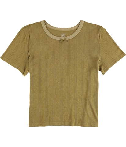 Real Soft Scalloped Bow Embellished T-Shirt