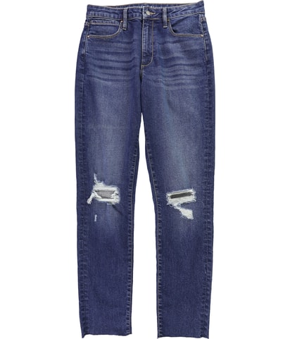 Distressed Straight Leg Relaxed Jeans
